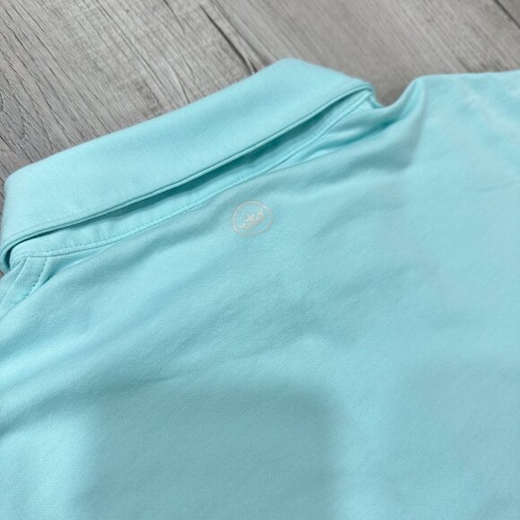 Peter Millar Polo Shirt Mens Medium Blur Crown Crafted Golf Stretch Performance - Picture 8 of 8